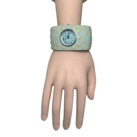 VTG BETSEY JOHNSON Blue Polka Dot Hinged Woman